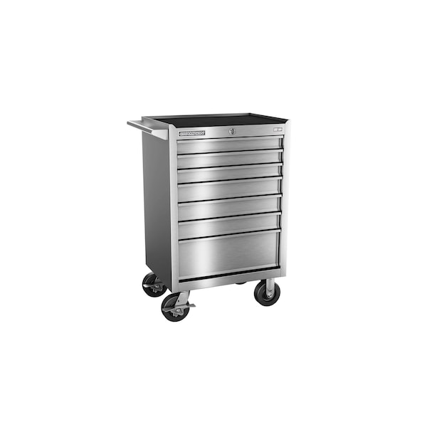 Champion Tool Storage FMPro SST Tool Cabinet With Casters, 7 Drawer, Silver, Stainless Steel, 27 in W x 20 in D FMPS2707RC - main